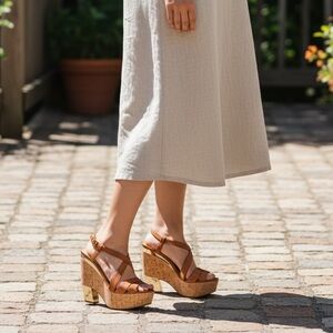 Miu Miu cork and leather wedge sandals 🤩